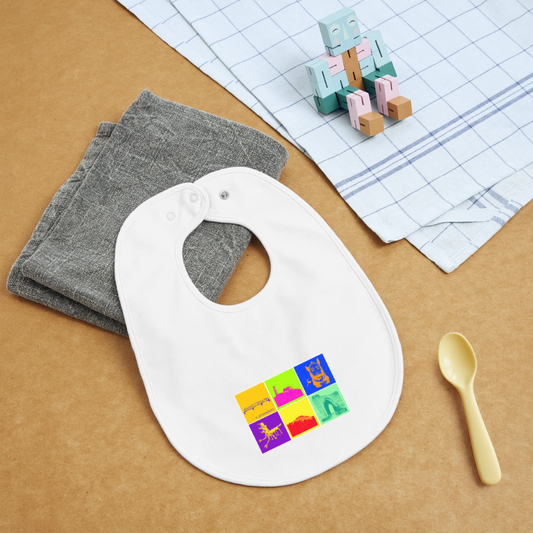 Babygeschenk aus Jena mit Lätzchen im Pop-Art Design