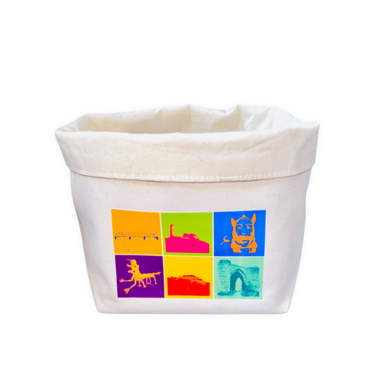 Canvas Brottasche mit farbigem Jena.Pop Motiv