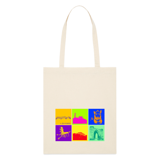 Jutebeutel mit Jena Pop-Art Motiv als modernes Souvenir