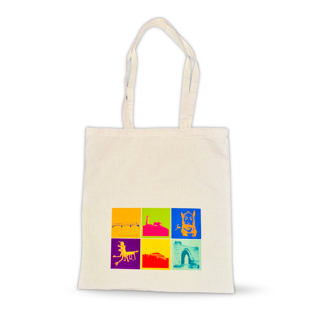 Jutebeutel mit Jena Pop-Art Motiv als modernes Souvenir