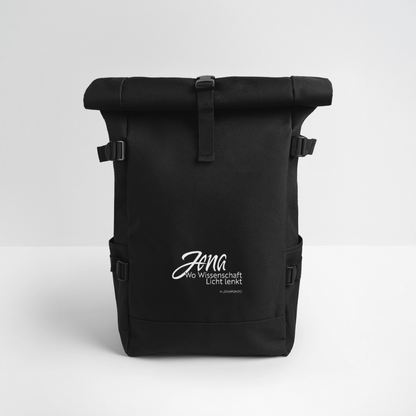 Minimalistischer Rolltop-Rucksack mit Jena Schriftzug