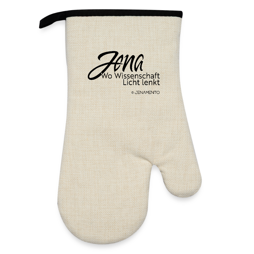 Ofenhandschuh im Jena Lichtschrift Design