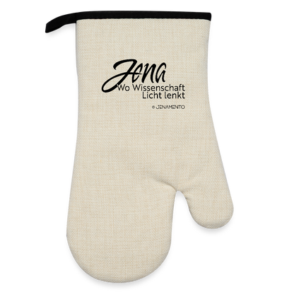 Ofenhandschuh im Jena Lichtschrift Design