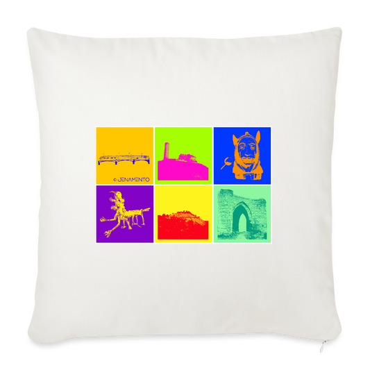 Sofakissen im Jena.Pop Design mit farbenfrohen Stadtmotiven aus Jena_mit Füllung 44 x 44 cm
